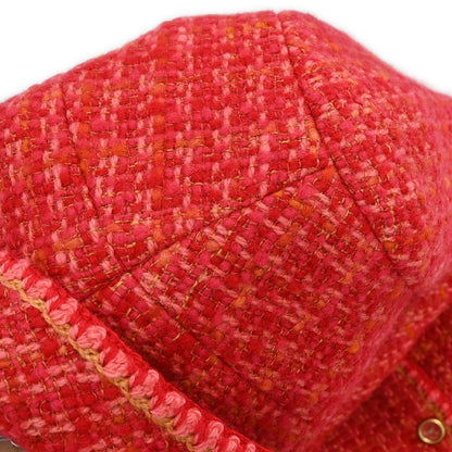 Chanel 2001 Single Breasted Jacket Tweed Red #40