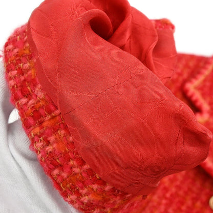 Chanel 2001 Single Breasted Jacket Tweed Red #40