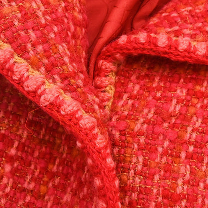 Chanel 2001 Single Breasted Jacket Tweed Red #40