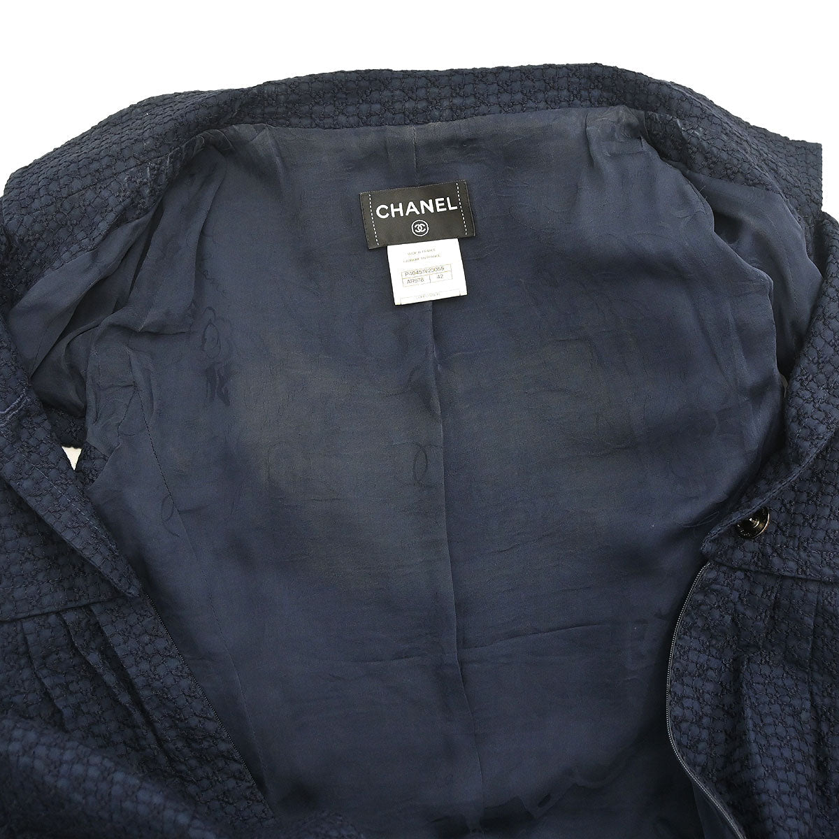 Chanel 2010 Short Sleeve Dress Navy #42