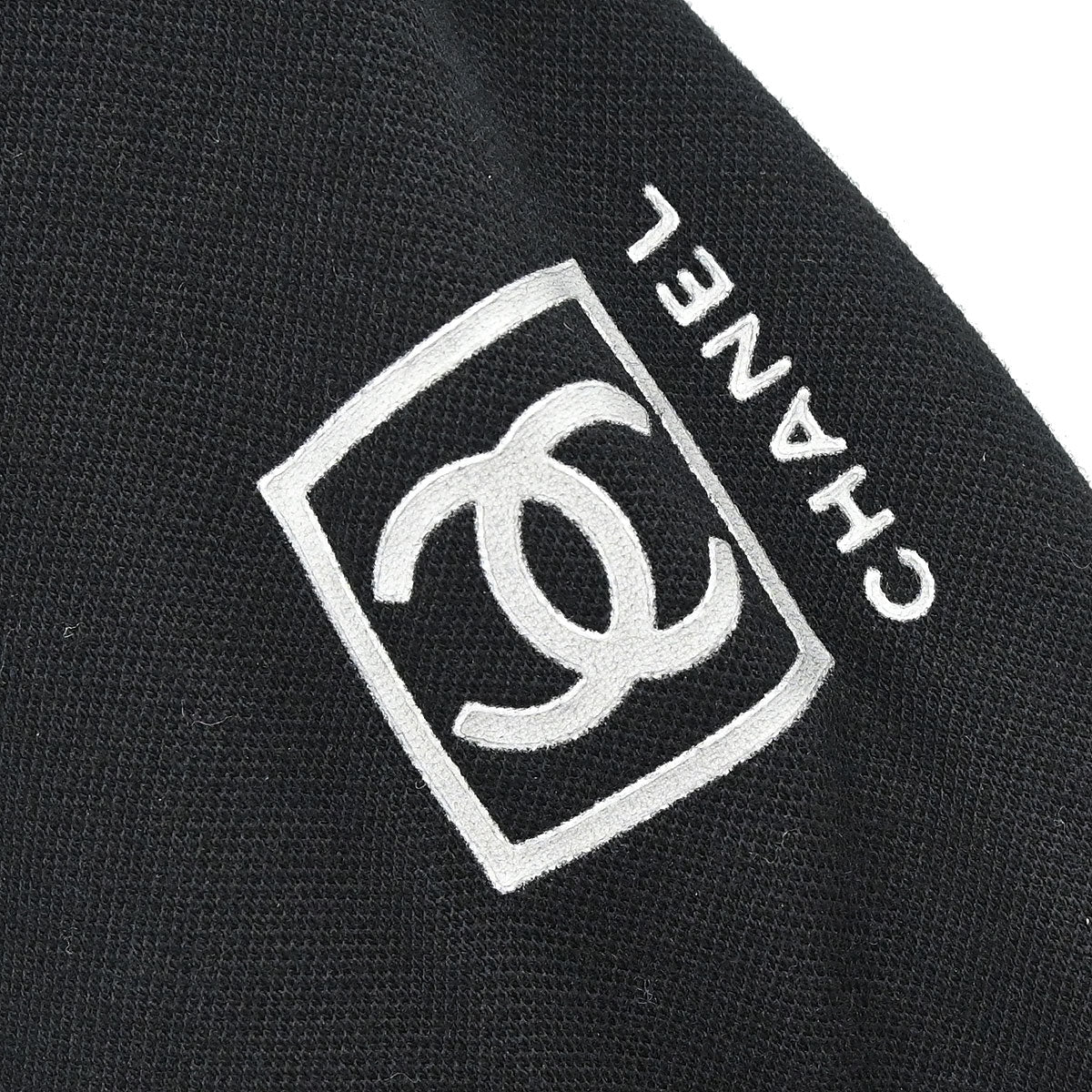 Chanel 2006 Sport Line Zip Up Hooded Jacket Black #36