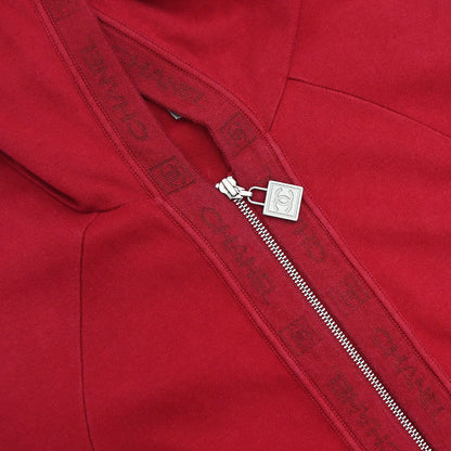 Chanel 2006 Sport Line Zip Up Hooded Jacket Red #38