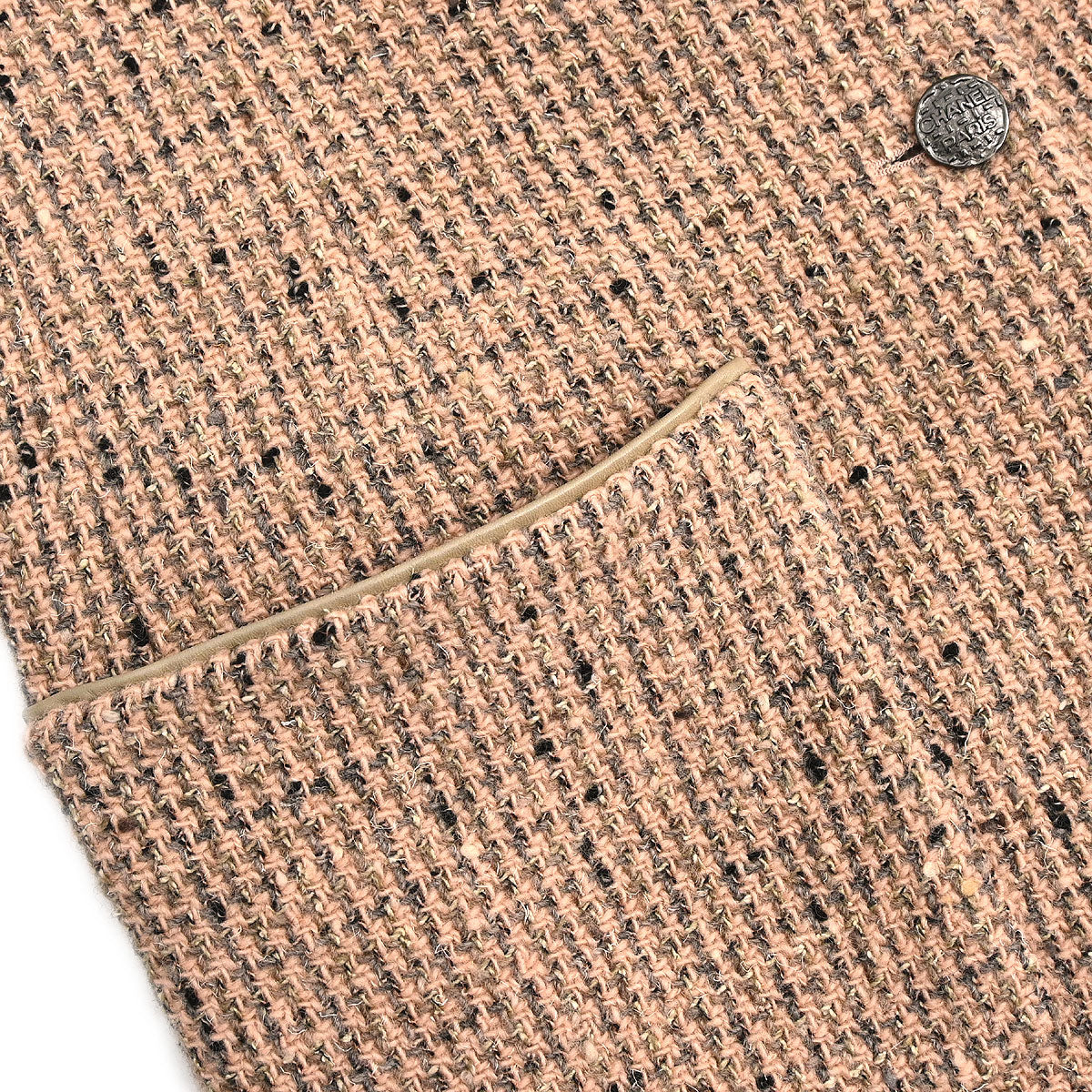 Chanel 1997 Tweed Single Breasted Jacket Pink #36