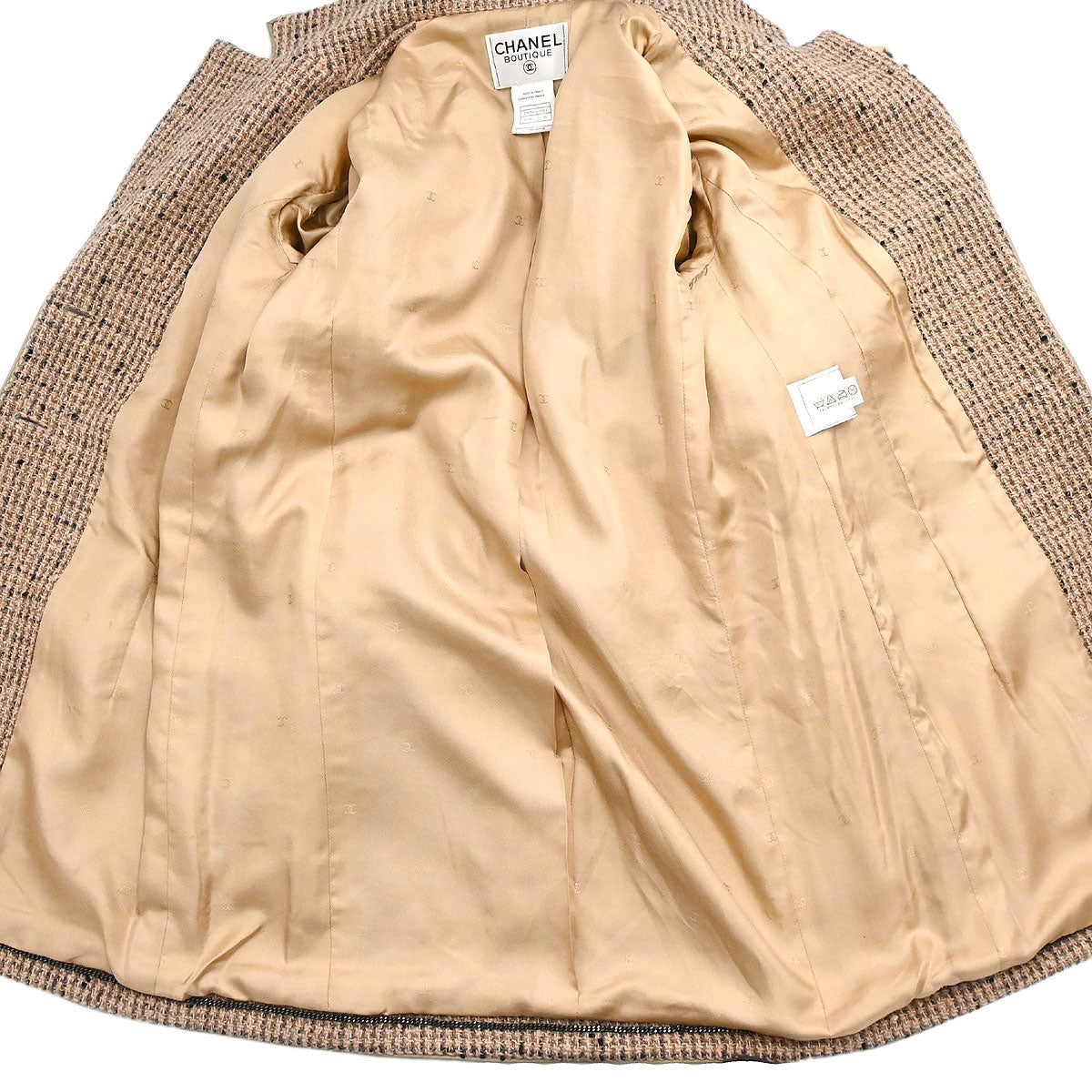 Chanel 1997 Tweed Single Breasted Jacket Pink #36