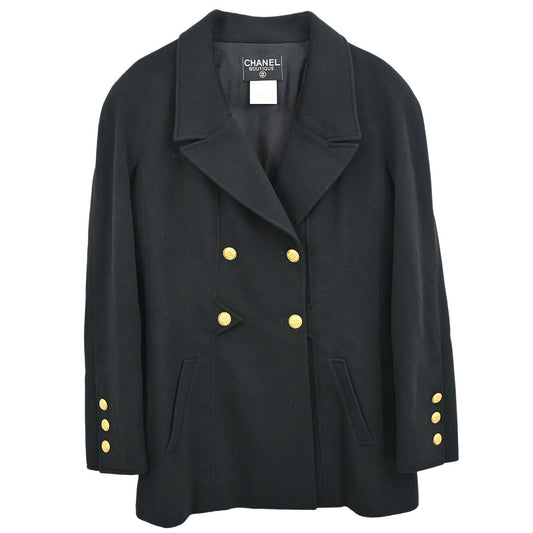 Chanel 1996 Double Breasted Jacket Black #42