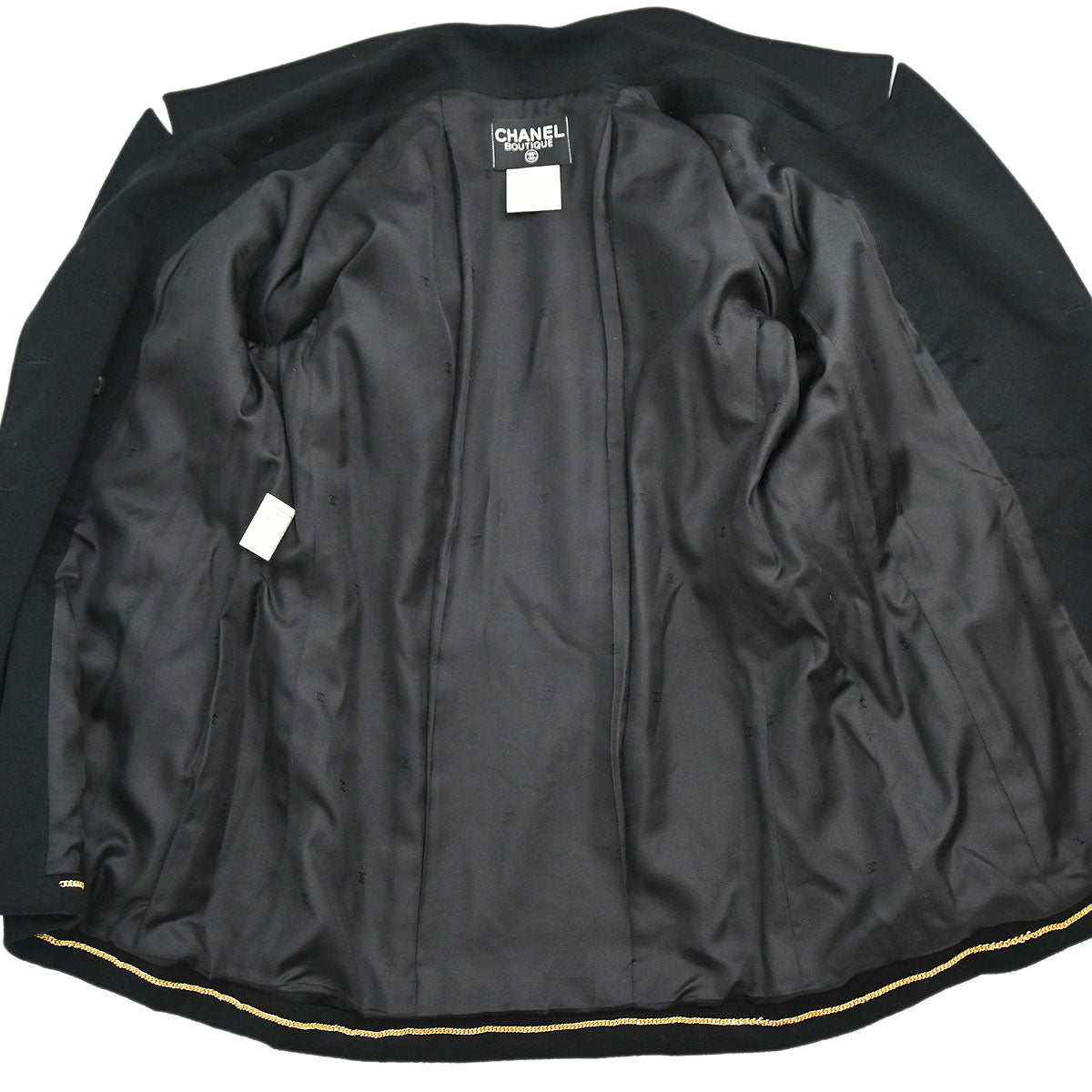 Chanel 1996 Double Breasted Jacket Black #42