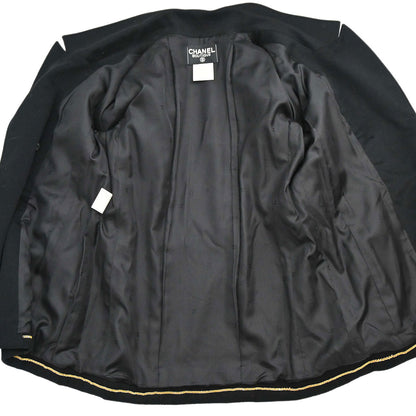 Chanel 1996 Double Breasted Jacket Black #42