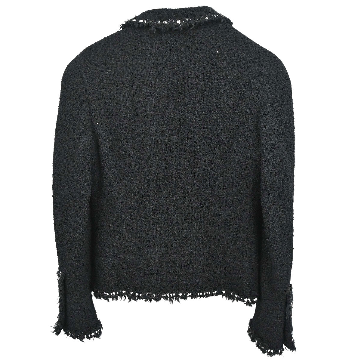 Chanel 1994AW Boutique Museum Black Jacket Braided Trim CC Buttons #34