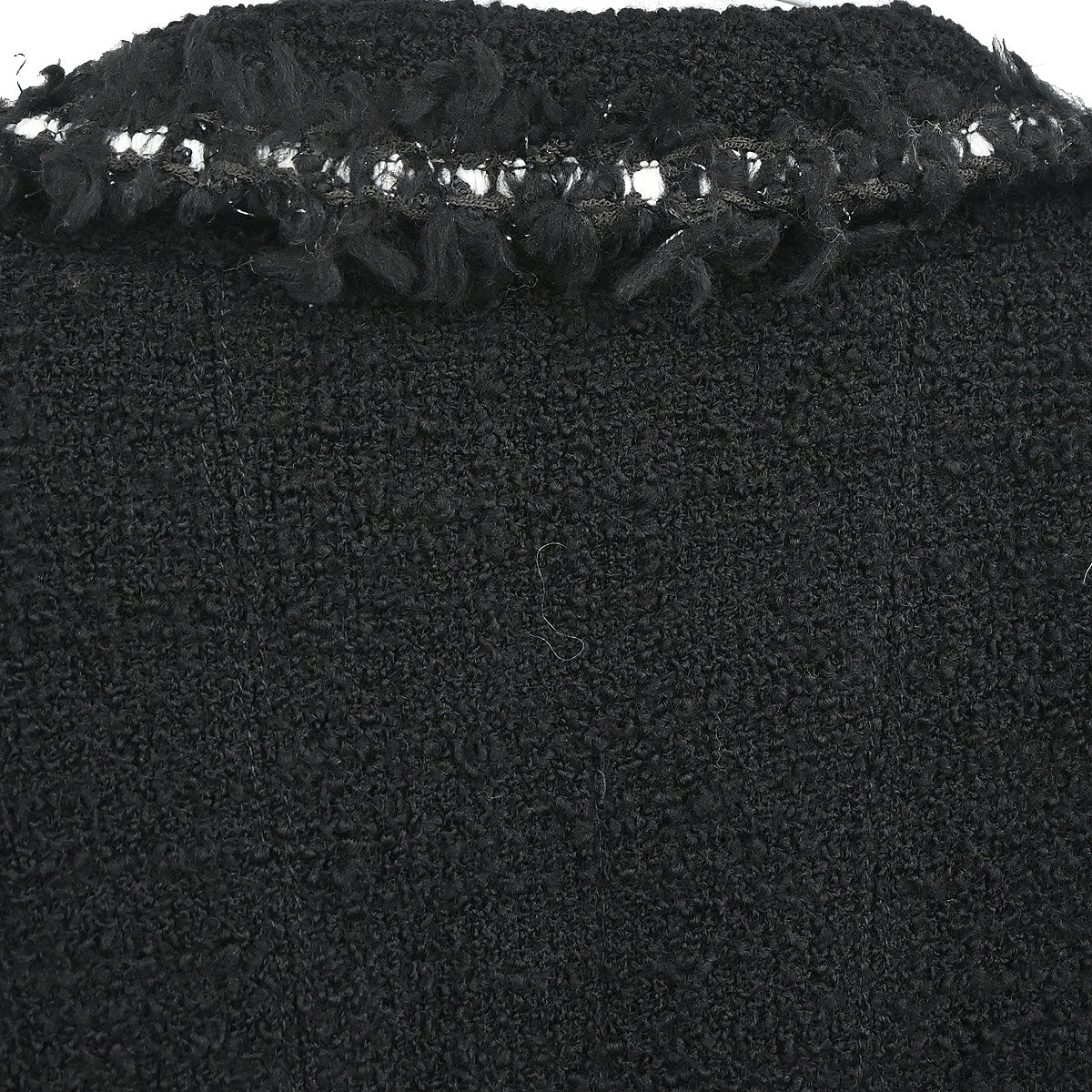 Chanel 1994AW Boutique Museum Black Jacket Braided Trim CC Buttons #34