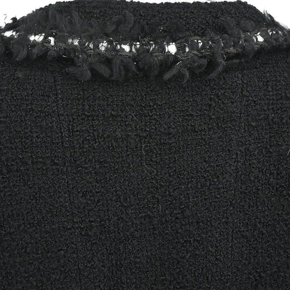 Chanel 1994AW Boutique Museum Black Jacket Braided Trim CC Buttons #34