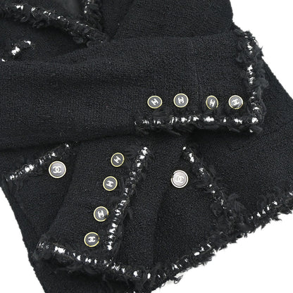 Chanel 1994AW Boutique Museum Black Jacket Braided Trim CC Buttons #34