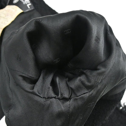 Chanel 1994AW Boutique Museum Black Jacket Braided Trim CC Buttons #34