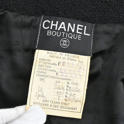 Chanel 1994AW Boutique Museum Black Jacket Braided Trim CC Buttons #34