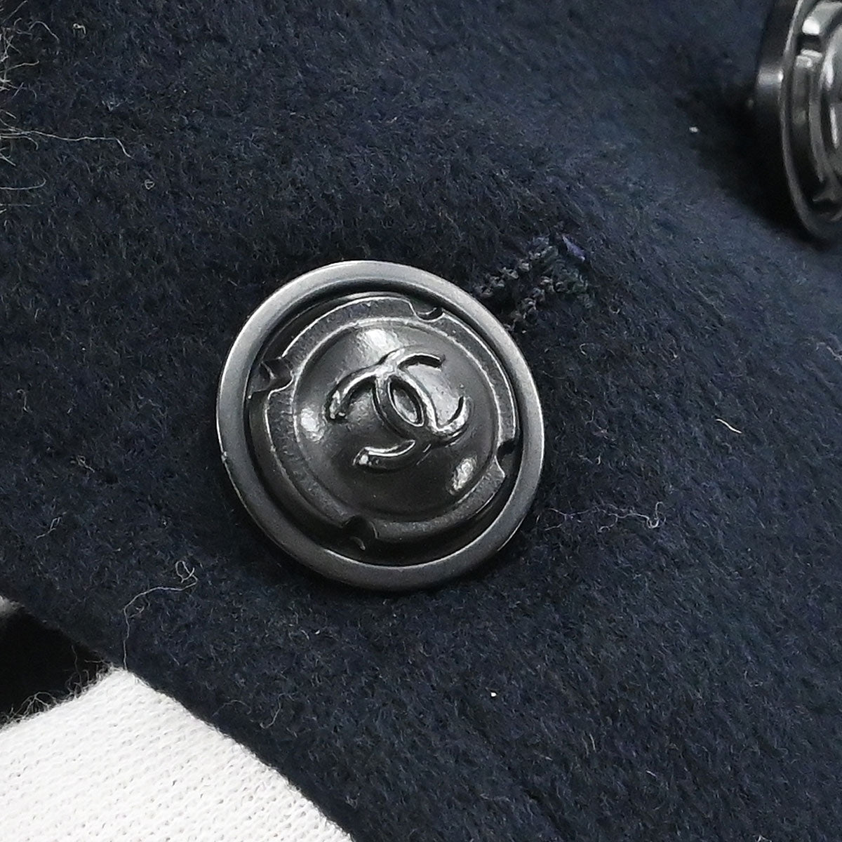 Chanel 1997AW Cashmere Coat Navy #38