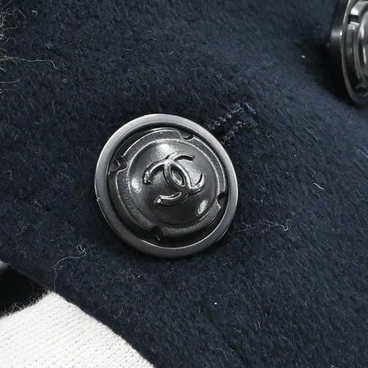Chanel 1997AW Cashmere Coat Navy #38