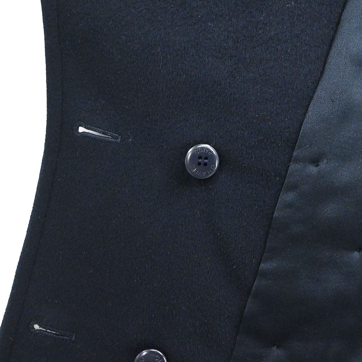 Chanel 1997AW Cashmere Coat Navy #38