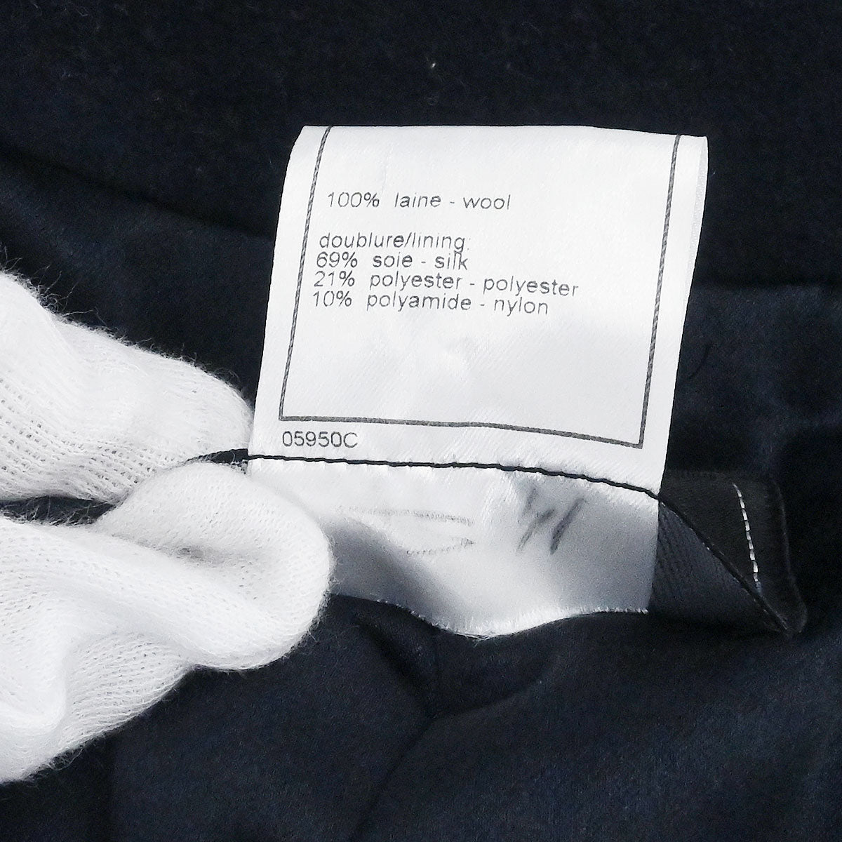 Chanel 1997AW Cashmere Coat Navy #38