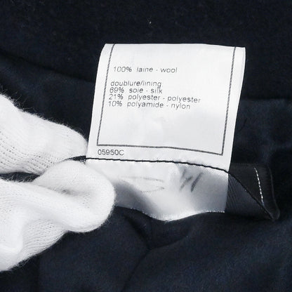 Chanel 1997AW Cashmere Coat Navy #38