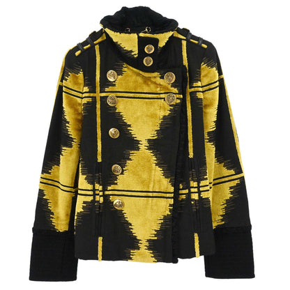 Gucci 2008 Velvet Double Breasted Jacket Black Gold #38