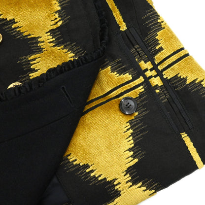 Gucci 2008 Velvet Double Breasted Jacket Black Gold #38