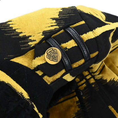 Gucci 2008 Velvet Double Breasted Jacket Black Gold #38