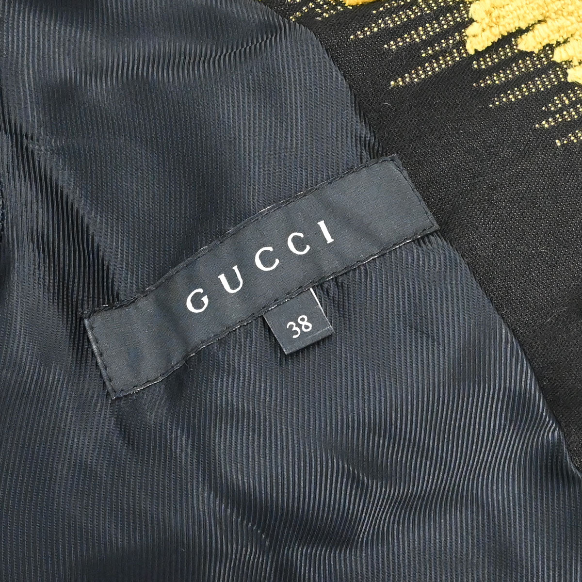 Gucci 2008 Velvet Double Breasted Jacket Black Gold #38