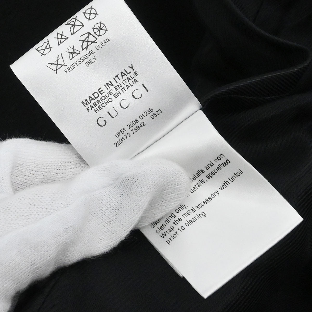 Gucci 2008 Velvet Double Breasted Jacket Black Gold #38