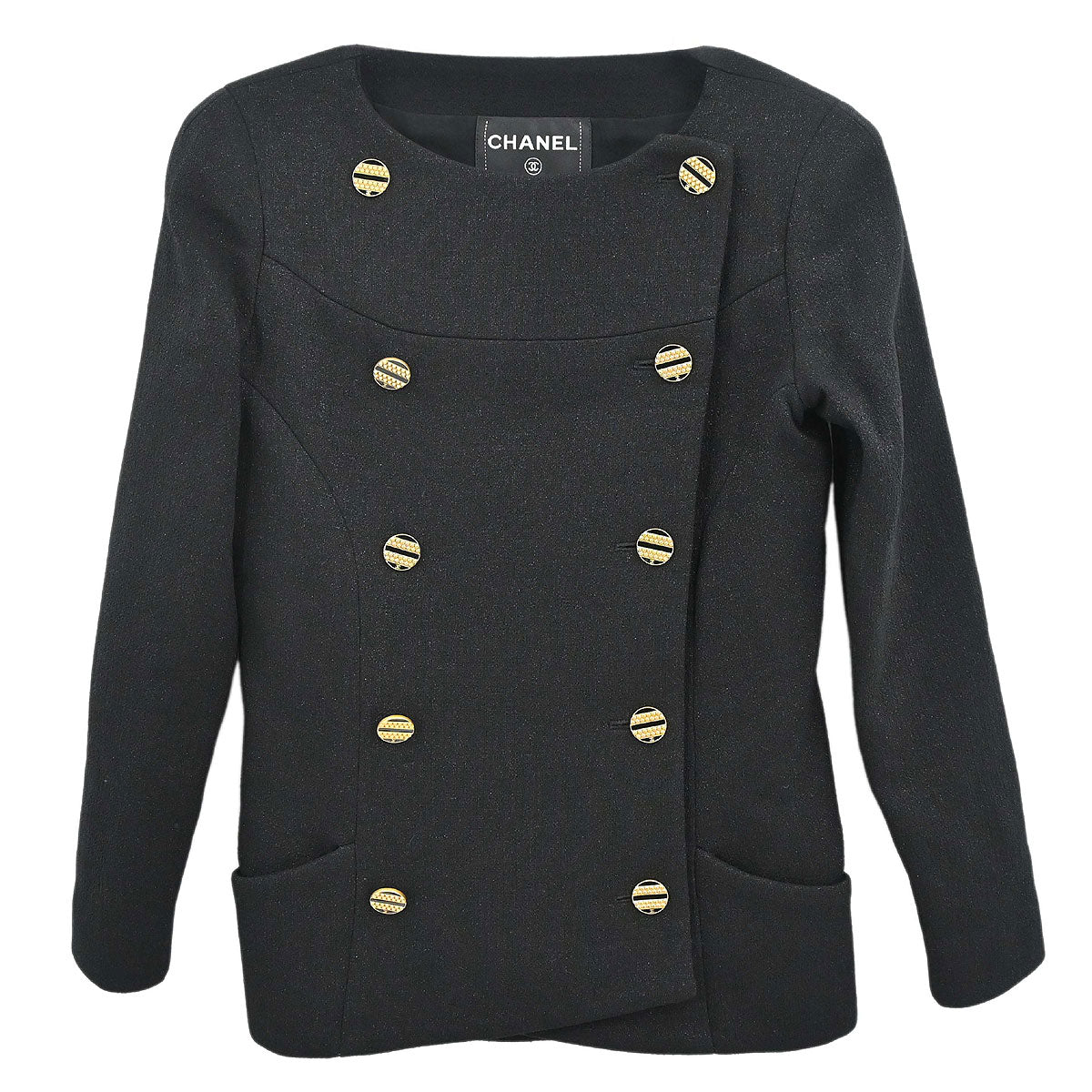Chanel 2019 Collarless Jacket Black #34