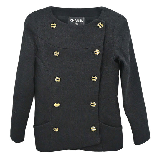 Chanel 2019 Collarless Jacket Black #34