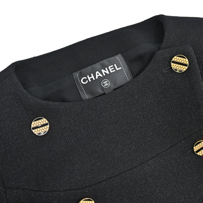 Chanel 2019 Collarless Jacket Black #34