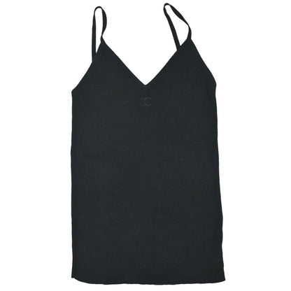 Chanel 1995 Camisole Top Black #44