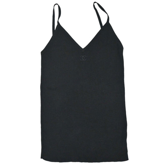 Chanel 1995 Camisole Top Black #44