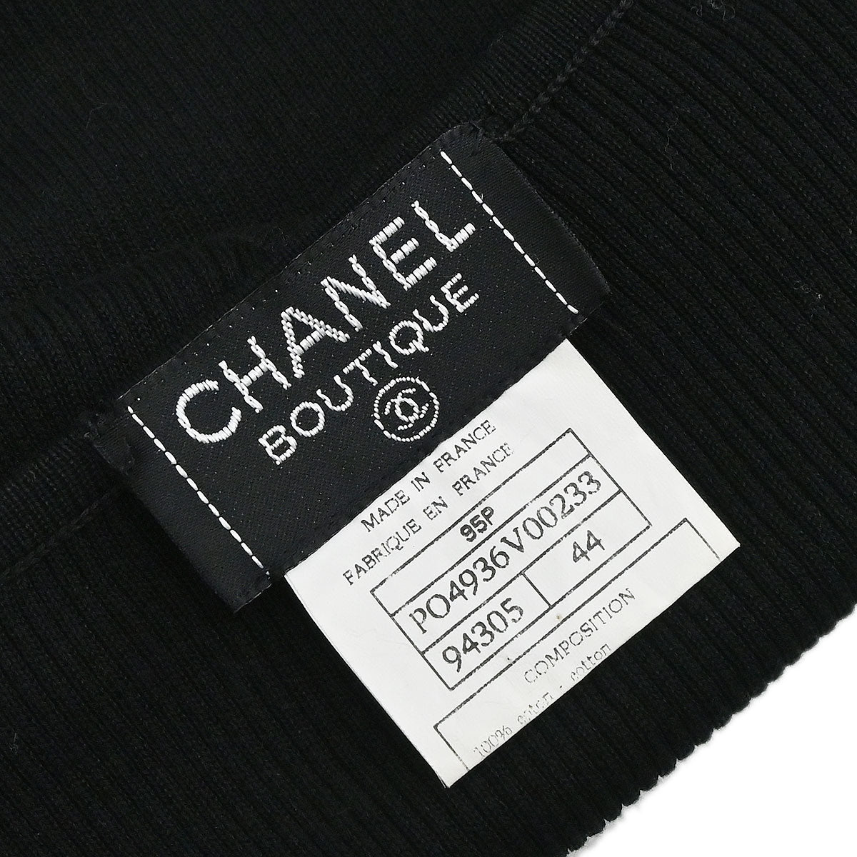 Chanel 1995 Camisole Top Black #44