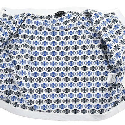 Chanel 2018-2019 Short Sleeve Knit CC Cardigan Blue #40