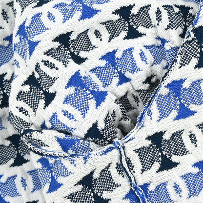 Chanel 2018-2019 Short Sleeve Knit CC Cardigan Blue #40
