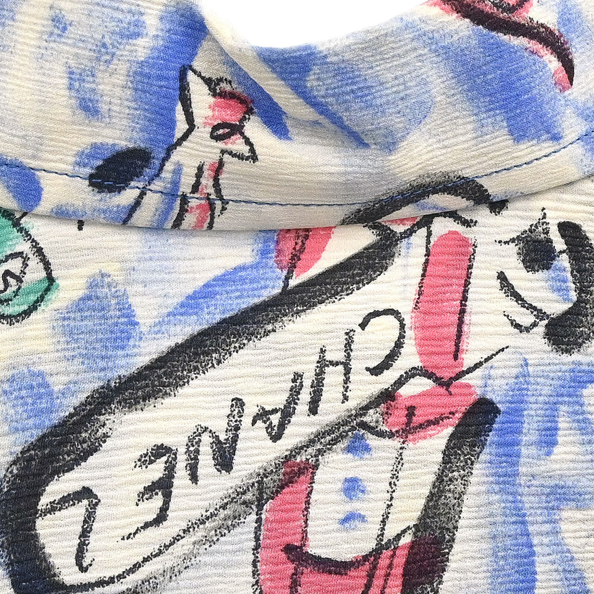 Chanel 1994SS Airplane Print Silk Shirt