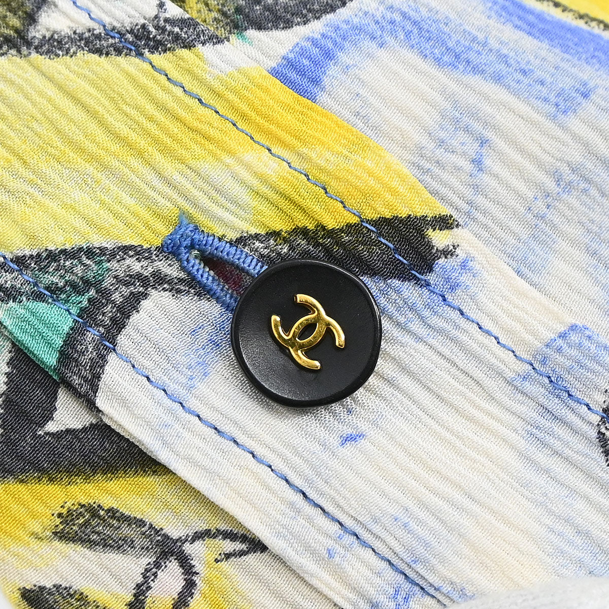 Chanel 1994SS Airplane Print Silk Shirt