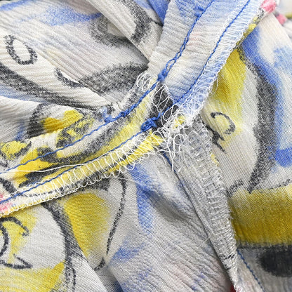 Chanel 1994SS Airplane Print Silk Shirt