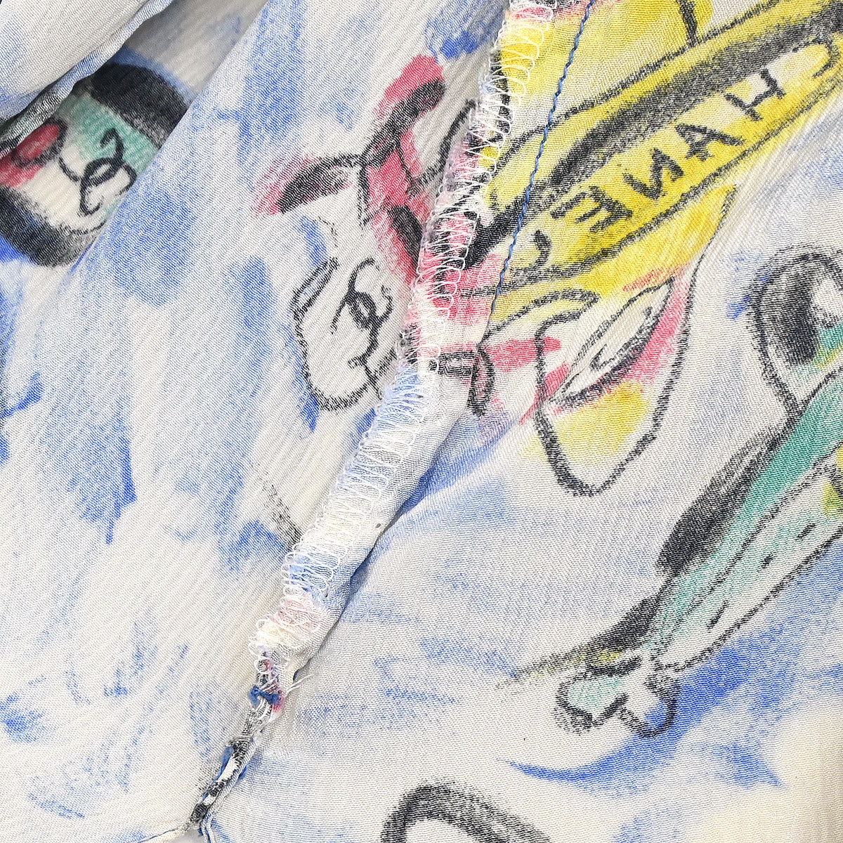 Chanel 1994SS Airplane Print Silk Shirt