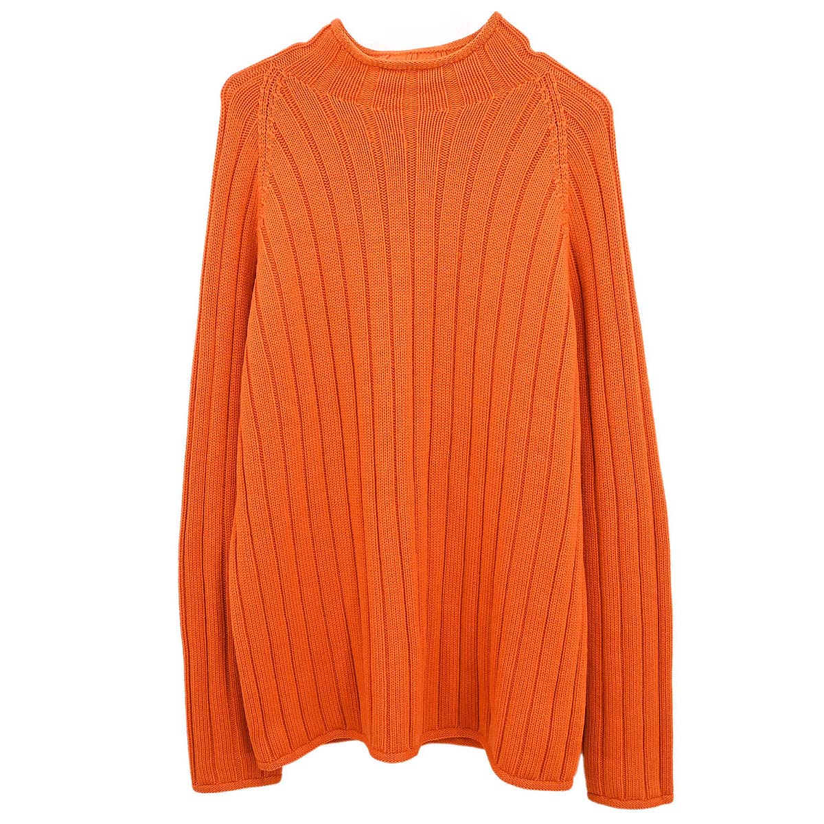 Hermes Long Sleeve Pullover Knit Top Orange #L