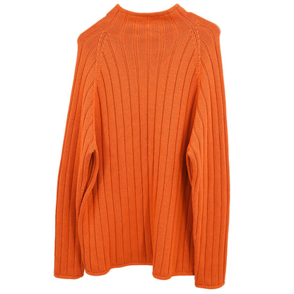 Hermes Long Sleeve Pullover Knit Top Orange #L