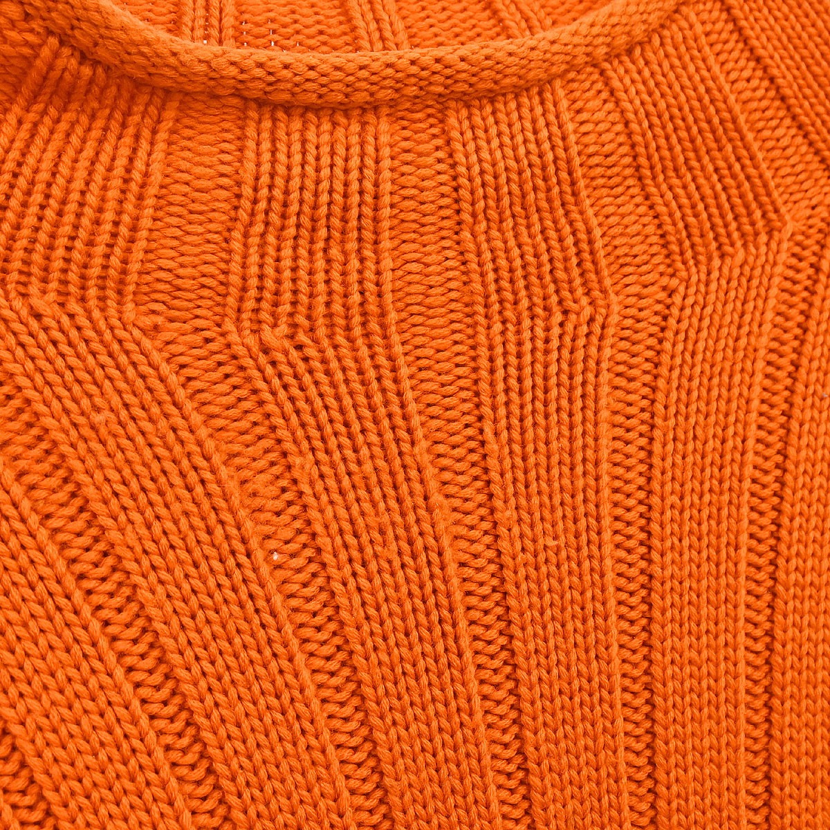 Hermes Long Sleeve Pullover Knit Top Orange #L