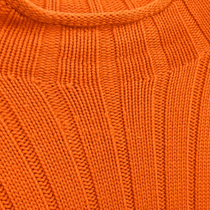 Hermes Long Sleeve Pullover Knit Top Orange #L