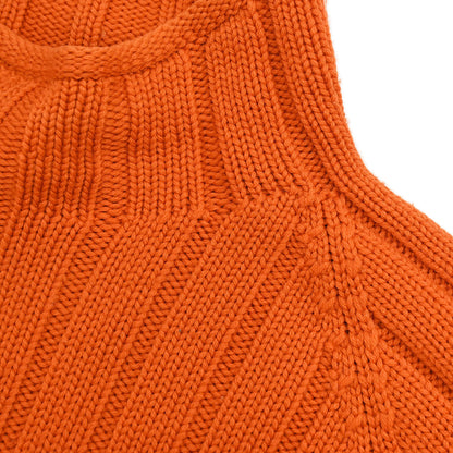 Hermes Long Sleeve Pullover Knit Top Orange #L