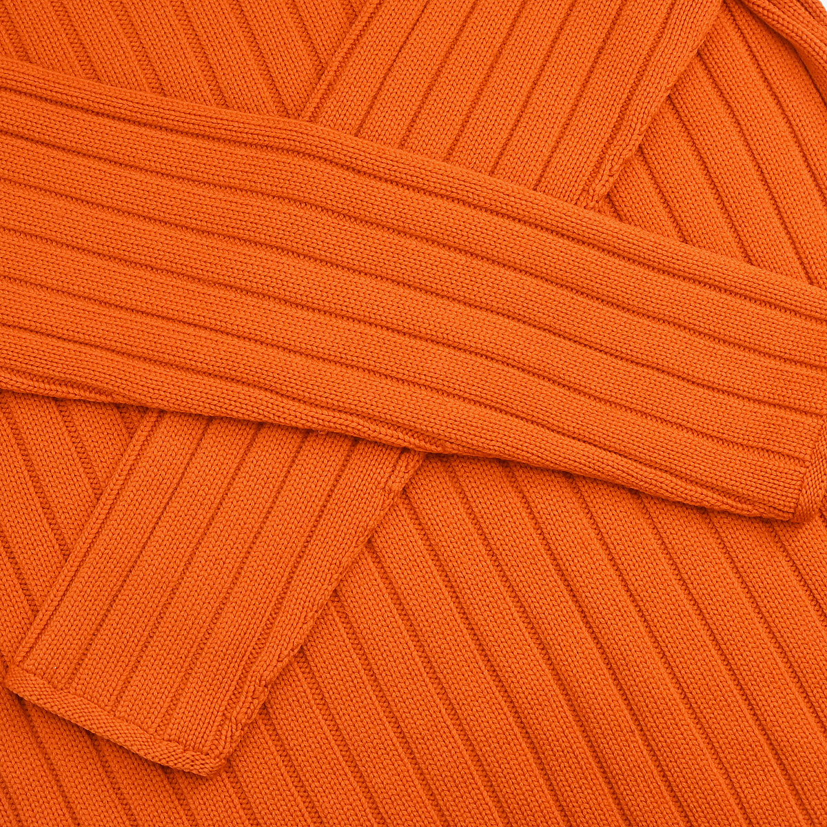 Hermes Long Sleeve Pullover Knit Top Orange #L