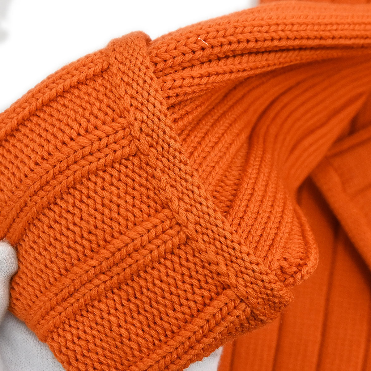 Hermes Long Sleeve Pullover Knit Top Orange #L