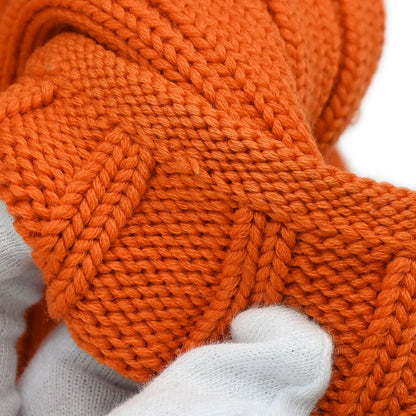 Hermes Long Sleeve Pullover Knit Top Orange #L