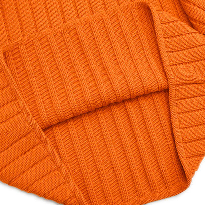 Hermes Long Sleeve Pullover Knit Top Orange #L