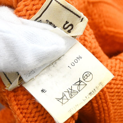 Hermes Long Sleeve Pullover Knit Top Orange #L