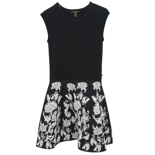 Louis Vuitton 2017 Sleeveless Floral Dress Black #S